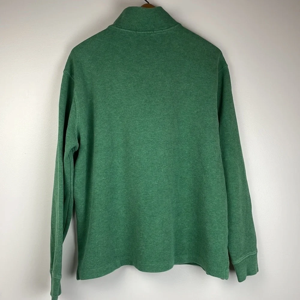 Polo Ralph Lauren Pullover Sweater SZ L Men 3/4 Zip Green - Picture 8 of 13